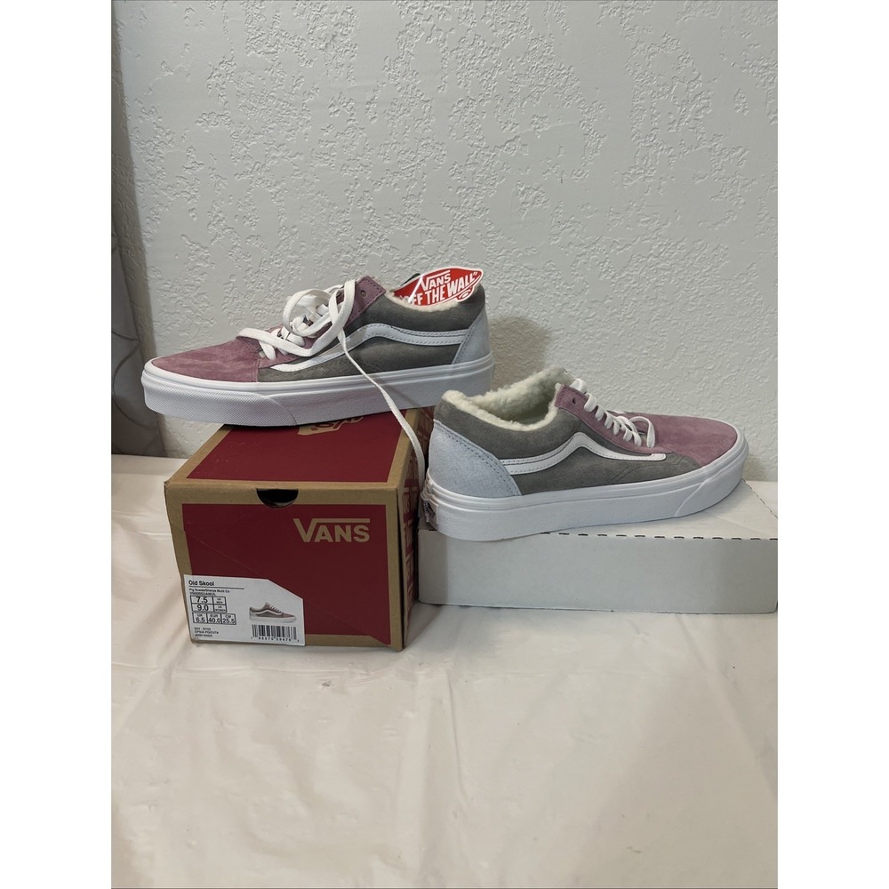 Vans Old Skool Pig Suede Sherpa M 7.5 W 9 Unisex Low 500714 NEW Water Repellant